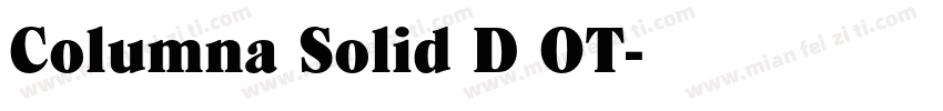 Columna Solid D OT字体转换
